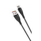 Veger V104 Καλώδιο Φόρτισης USB-A σε USB-C 1.2m (Μαύρο)