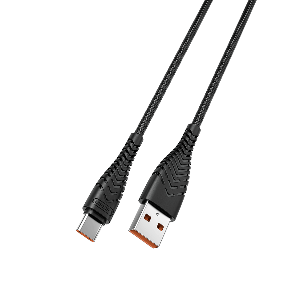 Veger V104 Καλώδιο Φόρτισης USB-A σε USB-C 1.2m (Μαύρο)