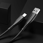Veger V104 Καλώδιο Φόρτισης USB-A σε USB-C 1.2m (Μαύρο)