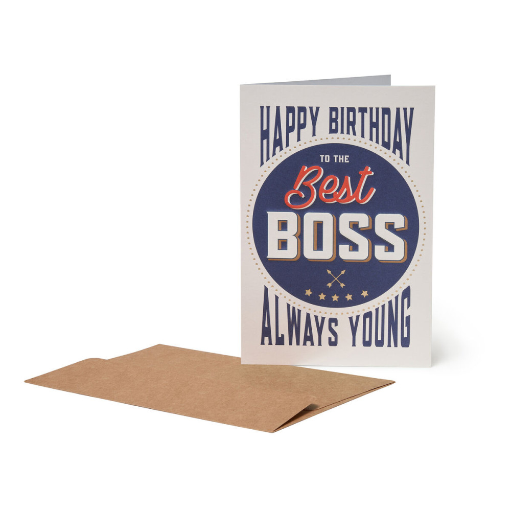 Legami Ευχετήρια Κάρτα - Large - Happy Birthday Boss (11,5 x 17 cm)