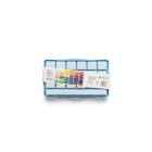 HIMI Twin Cup Gouache Σετ 36 Χρωμάτων με 3 Πινέλα & Παλέτα Ανάμιξης - Ice Blue Case