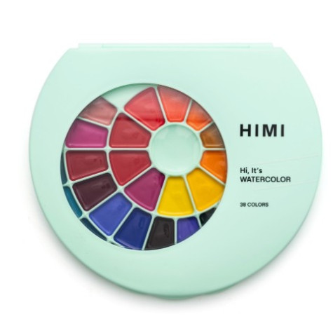 HIMI Semi - Moist Watercolour Σετ 38 Χρωμάτων Green Case