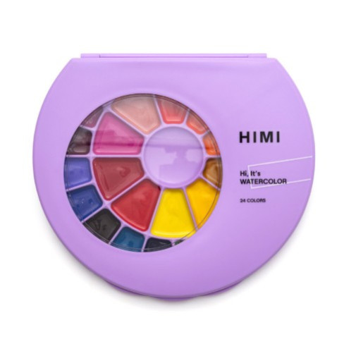 HIMI Semi - Moist Watercolour Σετ 24 Χρωμάτων Purple Case