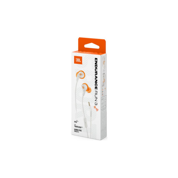 JBL Endurance RUN 3, In-Ear Sport Headphones με Βύσμα 3.5mm (Λευκό)