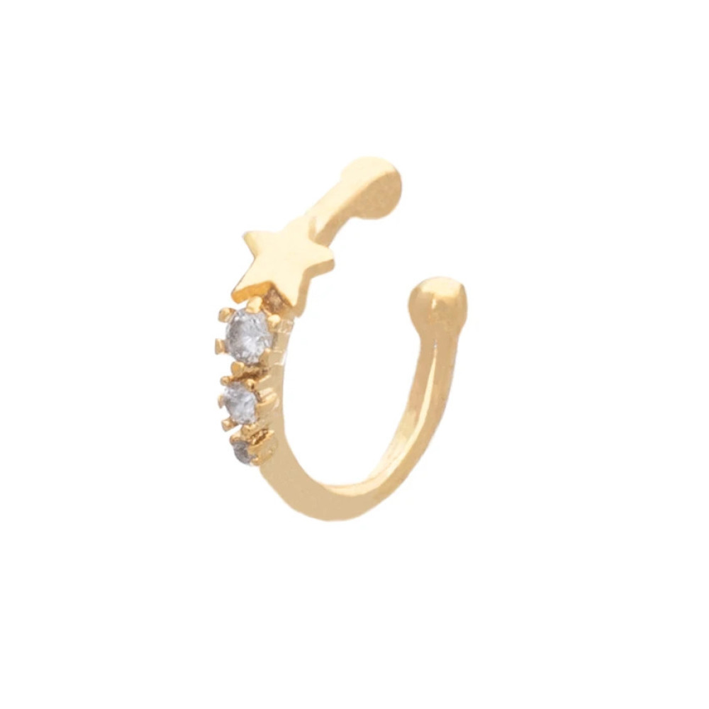LifeLikes Σκουλαρίκι Star Cuff Zircon 1 τμχ (Χρυσό)