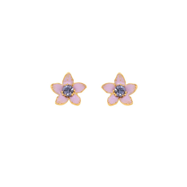 LifeLikes Σκουλαρίκιa Mini Floret Λιλά (Χρυσό)