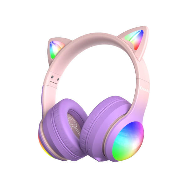 Kiddoboo Delulu Bluetooth Ασύρματα On Ear Ακουστικά DiscoBeats (Pink)