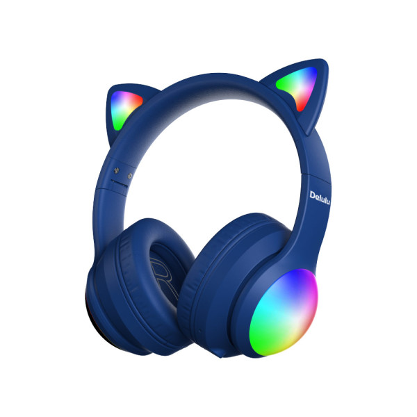 Kiddoboo Delulu Bluetooth Ασύρματα On Ear Ακουστικά DiscoBeats (Blue)