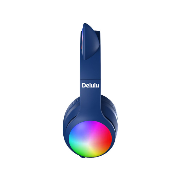 Kiddoboo Delulu Bluetooth Ασύρματα On Ear Ακουστικά DiscoBeats (Blue)