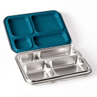 Lekkabox Maxi Ανοξείδωτο Φαγητοδοχείο με 4 χωρίσματα (Blue)