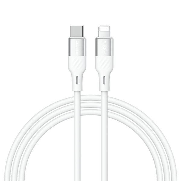 Recci RS22CL Καλώδιο Φόρτισης USB-C σε Lightning PD30W 1.5m (Λευκό)