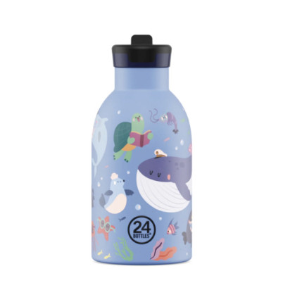 24Bottles Kids Insulated Bottle Ανοξείδωτο Μπουκάλι Θερμός 0.33lt (Ocean Friends)