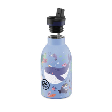 24Bottles Kids Insulated Bottle Ανοξείδωτο Μπουκάλι Θερμός 0.33lt (Ocean Friends)