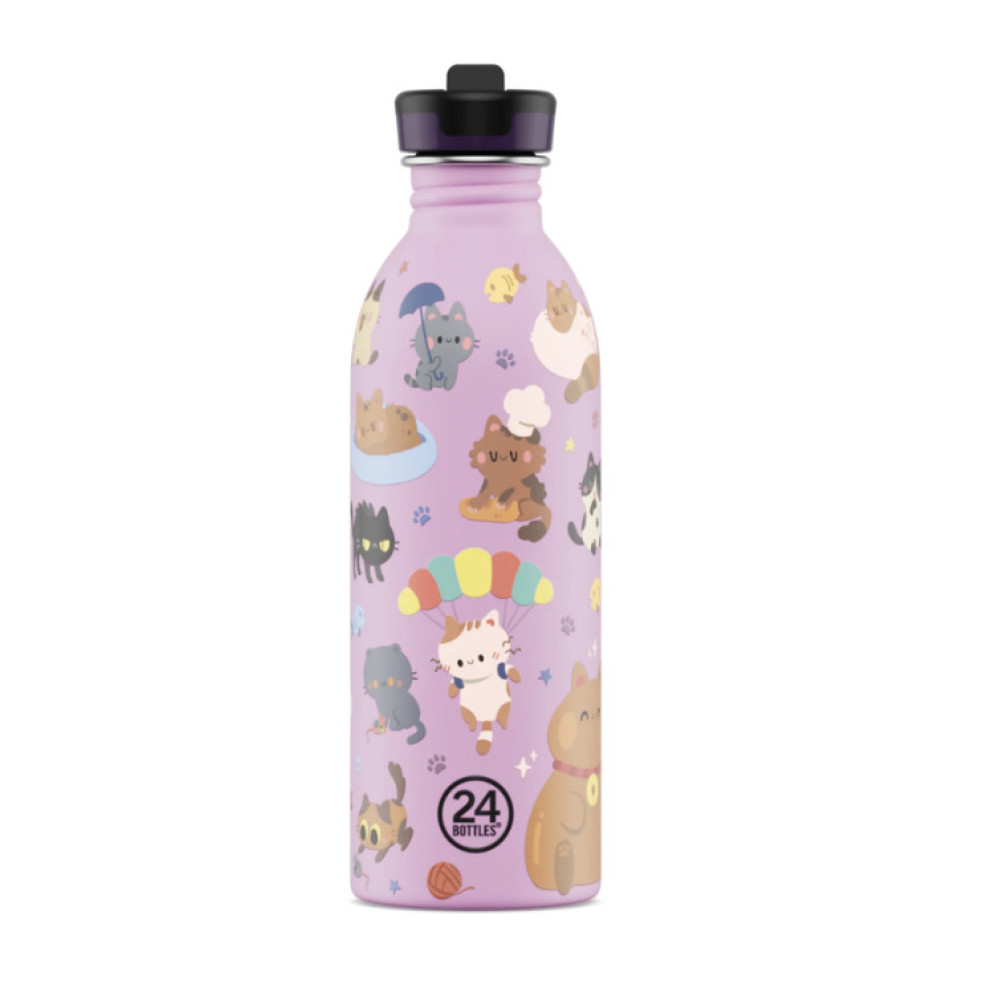 24Bottles Kids Bottle Ανοξείδωτο Μπουκάλι 0.50lt (Meow Friends)