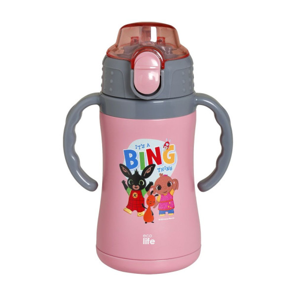 EcoLife Kids Thermos Ανοξείδωτο Μπουκάλι Θερμός 'It's A Bing Thing' Pink 300ml