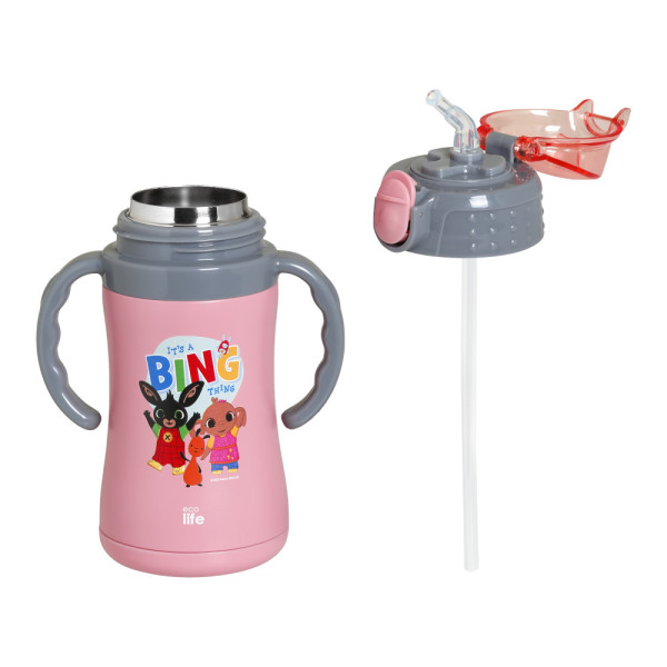 EcoLife Kids Thermos Ανοξείδωτο Μπουκάλι Θερμός 'It's A Bing Thing' Pink 300ml