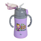 EcoLife Kids Thermos Ανοξείδωτο Μπουκάλι Θερμός 'Masha - Eco Friendly' Lilac 300ml