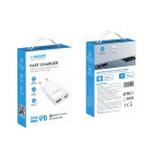 Veger TC301-1A1C Ultra Slim φορτιστής USB-C PD 3.0 & USB-A QC 3.0 GaN PD 30W (Λευκό)