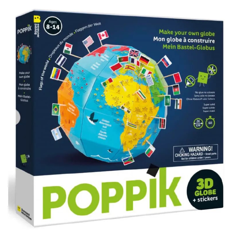Poppik 3D Σφαίρα με Aυτοκόλλητα - Σημαίες