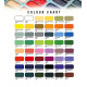 HIMI Twin Cup Gouache Σετ 48 Χρωμάτων με 3 Πινέλα & Παλέτα Ανάμιξης (Green Case)