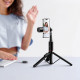 Hoco K34 Selfie Stick Tripod με Τηλεκοντρόλ + LED light (Μαύρο)