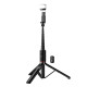 Hoco K34 Selfie Stick Tripod με Τηλεκοντρόλ + LED light (Μαύρο)