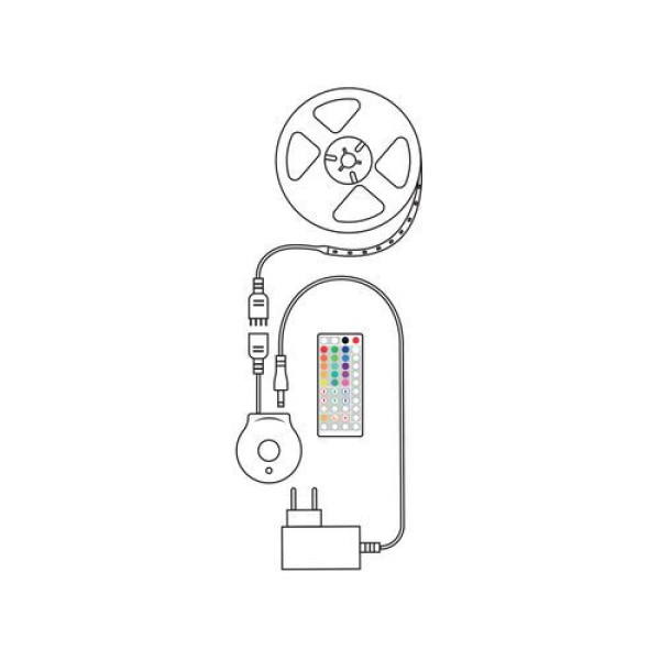 Modee Smart Ταινία LED με Τηλεχειριστήριο & Αισθητήρα 12W IP20 2700K RGB 480lm 3m