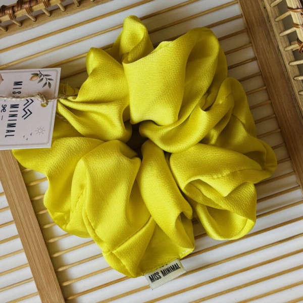 Miss Minimal Scrunchie Indian Yellow Satin