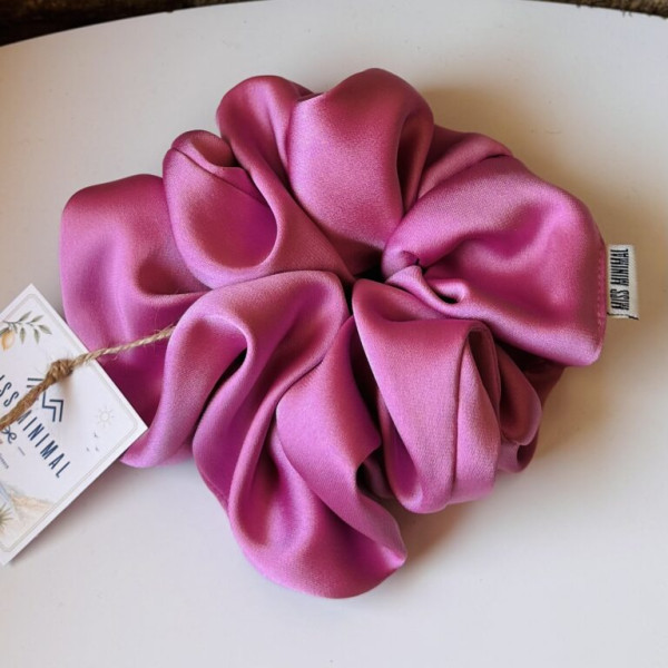 Miss Minimal Scrunchie Hey Barbie Satin