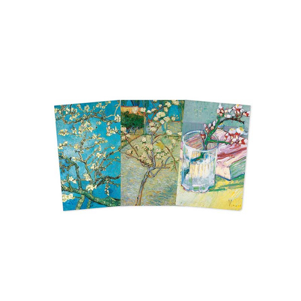 Brainfood Σημειωματάριο Vincent van Gogh Blossom Σετ 3 Mini Notebooks