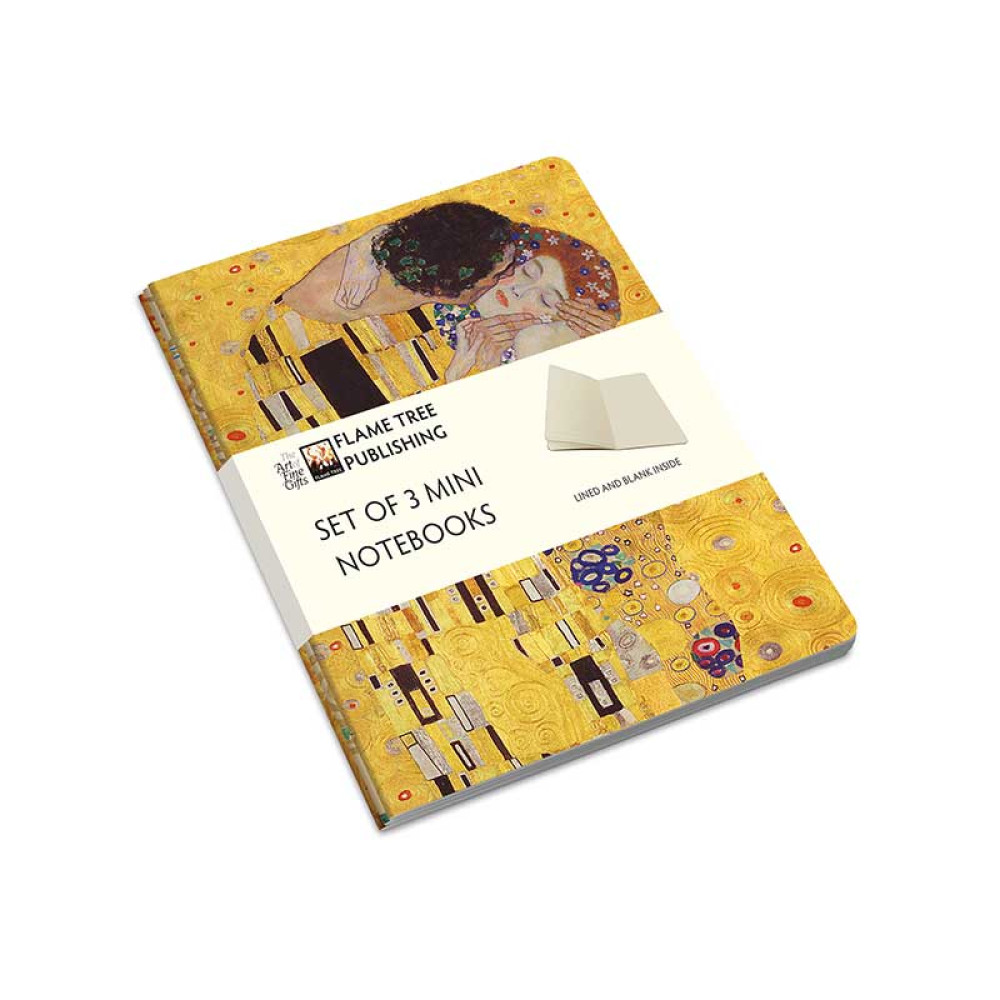 Brainfood Σημειωματάριο Gustav Klimt Σετ 3 Mini Notebooks