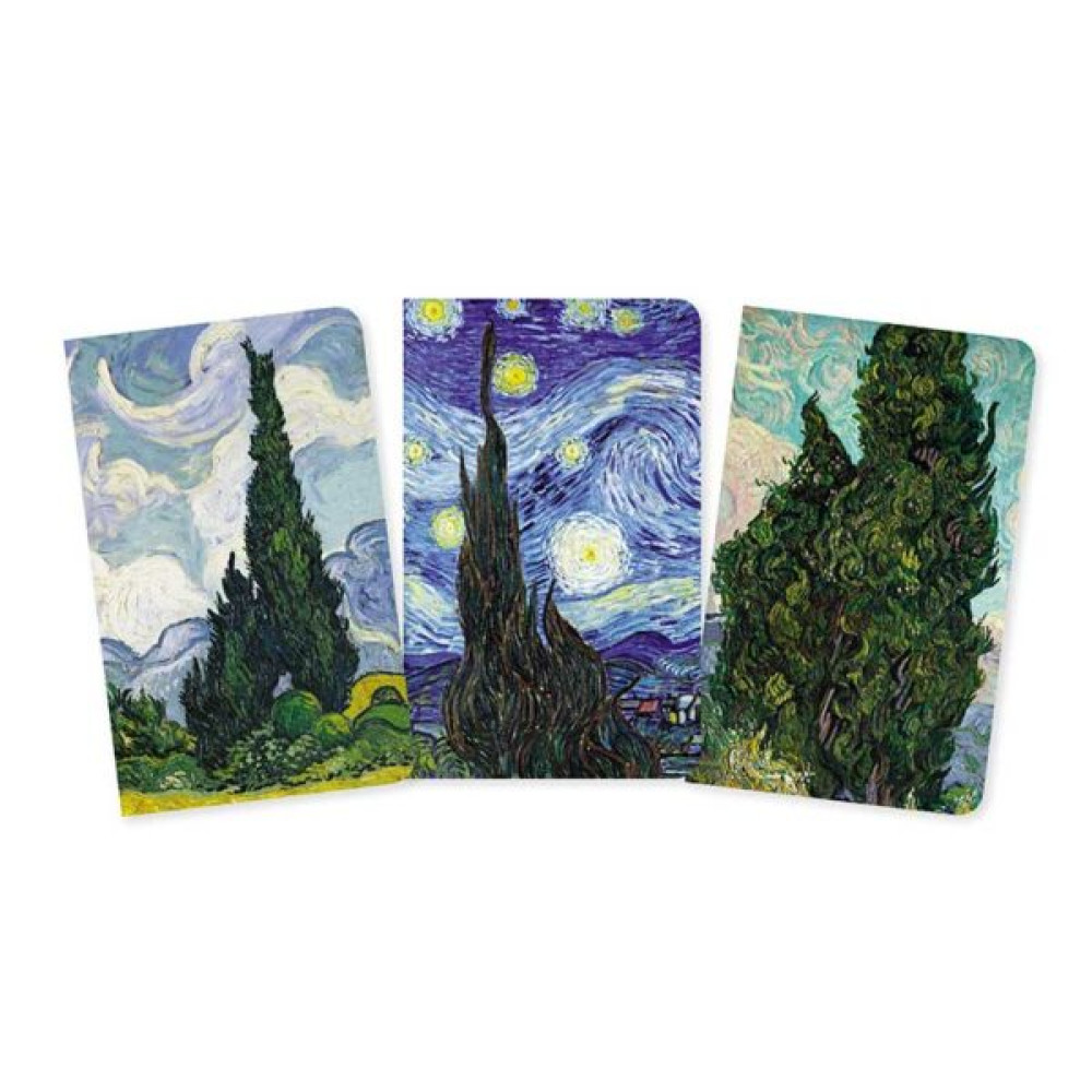 Brainfood Σημειωματάριο Vincent van Gogh: Cypresses  Σετ 3 Mini