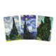 Brainfood Σημειωματάριο Vincent van Gogh: Cypresses  Σετ 3 Mini