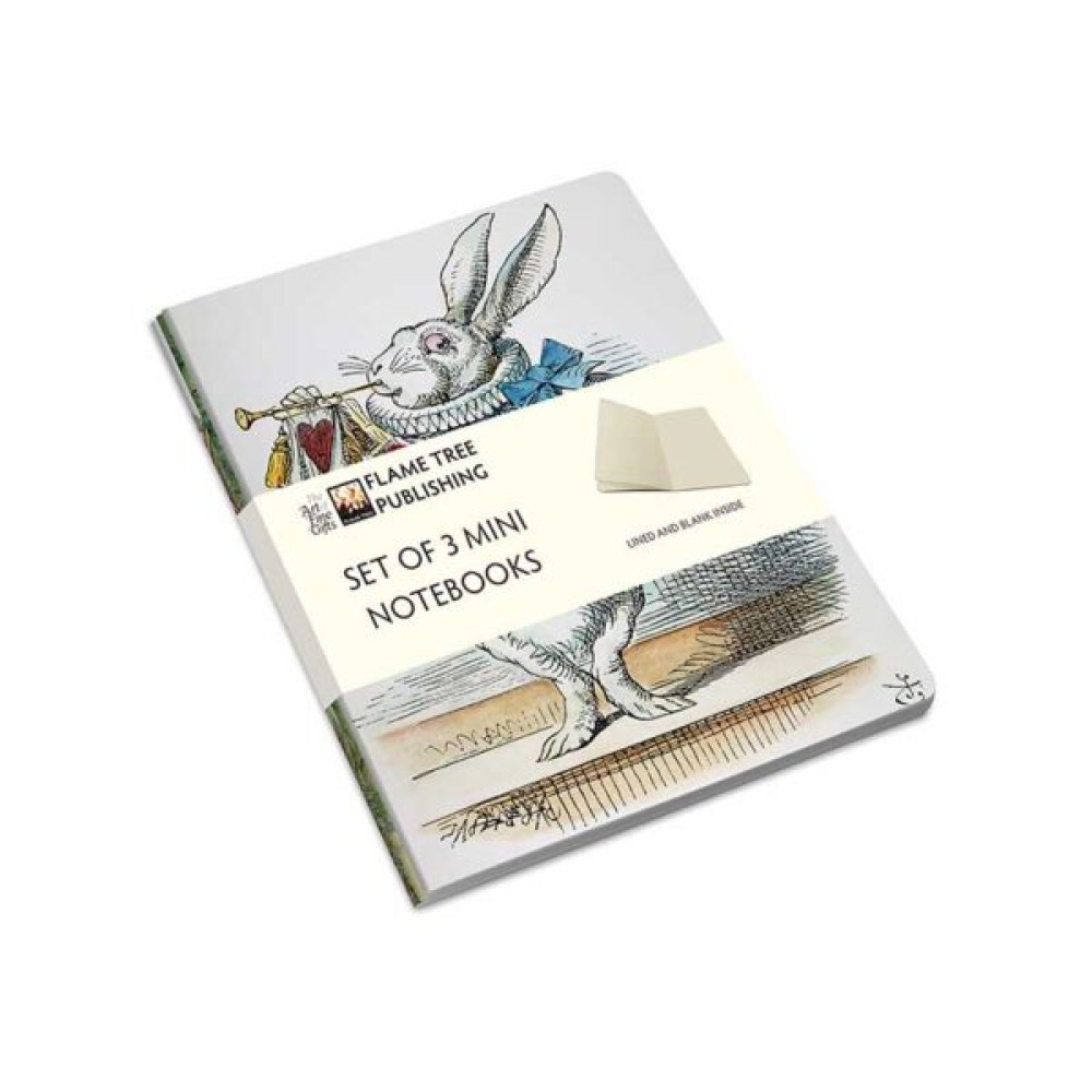 Brainfood Σημειωματάριο Alice’s Adventures in Wonderland  Σετ 3 Mini