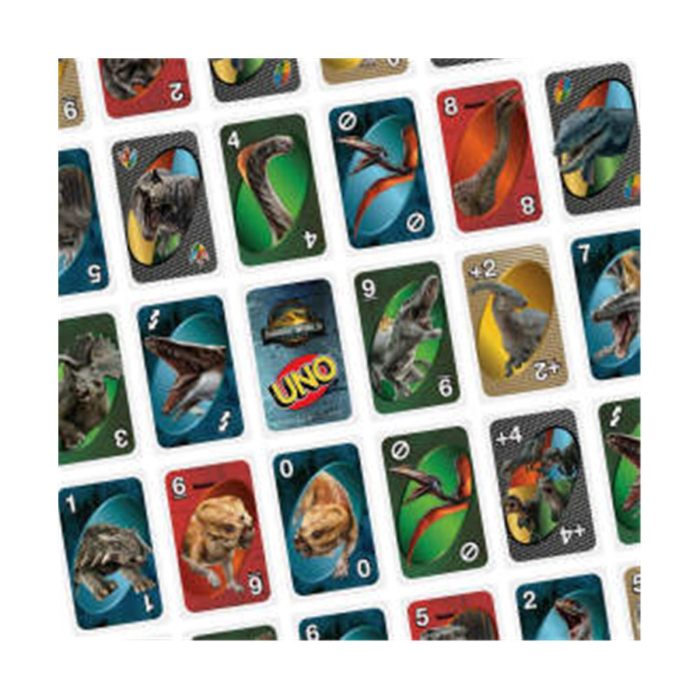 Mattel UNO Jurrasic World 4 - Επιτραπέζιο Παιχνίδι με Κάρτες  (JFT28)
