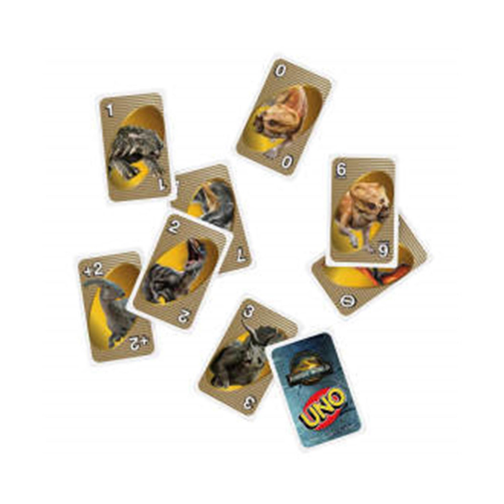 Mattel UNO Jurrasic World 4 - Επιτραπέζιο Παιχνίδι με Κάρτες  (JFT28)