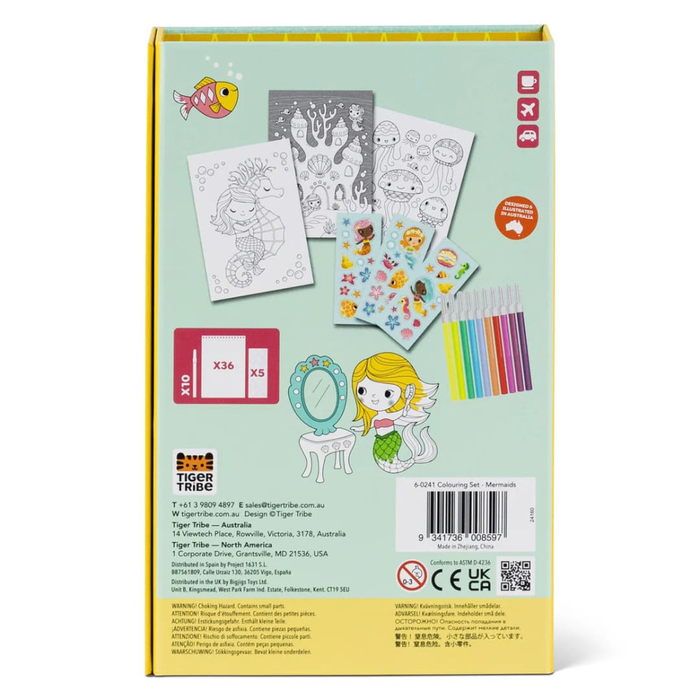 Tiger Tribe Σετ Δραστηριοτήτων – Colouring Set Mermaids