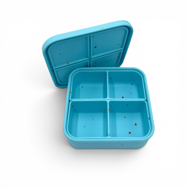 Dodo's Land FabFour Bento Box Φαγητοδοχείο Σιλικόνης με 4 Αποσπώμενα Χωρίσματα – Starlight Blue
