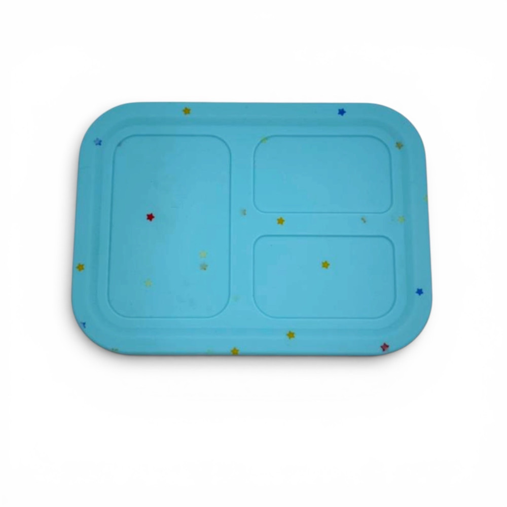 Dodo's Land Smart Bento Box Φαγητοδοχείο Σιλικόνης με 3 Αποσπώμενα Χωρίσματα – Starlight Blue