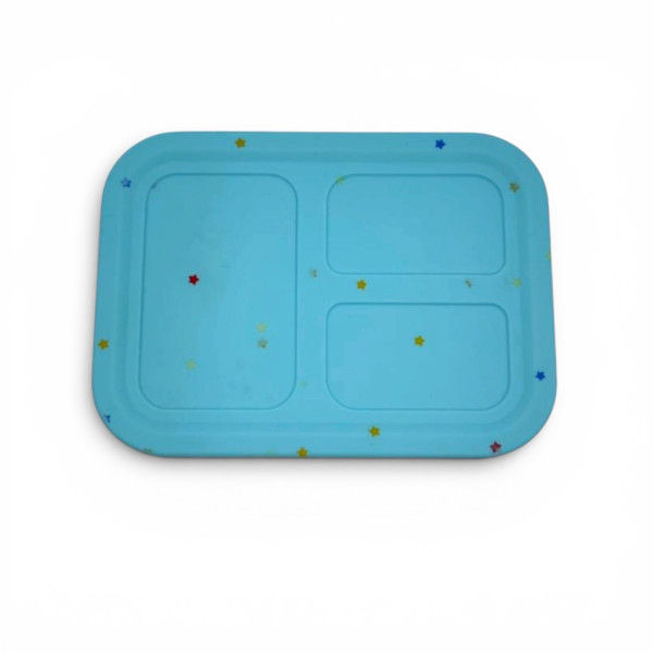 Dodo's Land Smart Bento Box Φαγητοδοχείο Σιλικόνης με 3 Αποσπώμενα Χωρίσματα – Starlight Blue