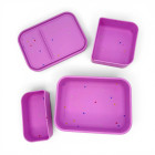 Dodo's Land Smart Duo Bento Box Φαγητοδοχείο Σιλικόνης με 2 Αποσπώμενα Χωρίσματα – Starlight Pink