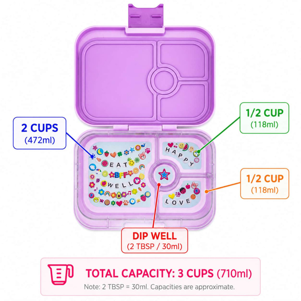 Yumbox Panino Φαγητοδοχείο με 4 χωρίσματα (Power Pink - Swan)