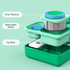 OmieBox Up Φαγητοδοχείο με 2 Ζώνες Θερμοκρασίας 1.15lt (Jade Green)