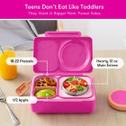 OmieBox Up Φαγητοδοχείο με 2 Ζώνες Θερμοκρασίας 1.15lt (Pop Pink)