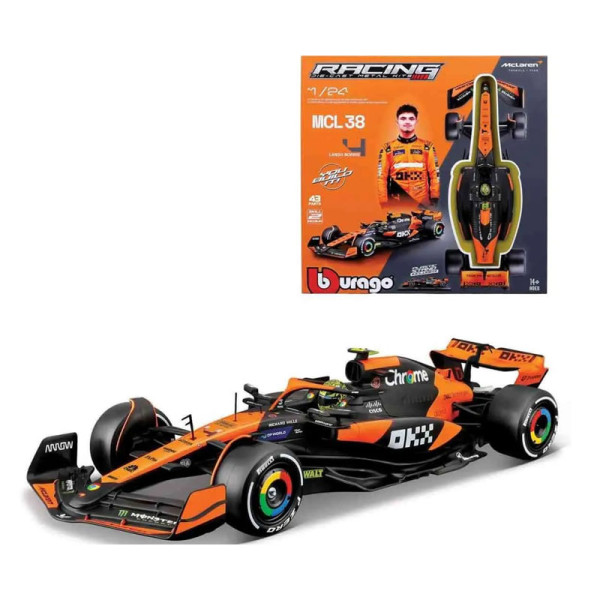 Bburago Συναρμολογούμενο μοντέλο (kit) McLaren MCL38 Miami Grand Prix 2024 - #4 Lando Morris 1/24