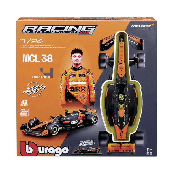 Bburago Συναρμολογούμενο μοντέλο (kit) McLaren MCL38 Miami Grand Prix 2024 - #4 Lando Morris 1/24