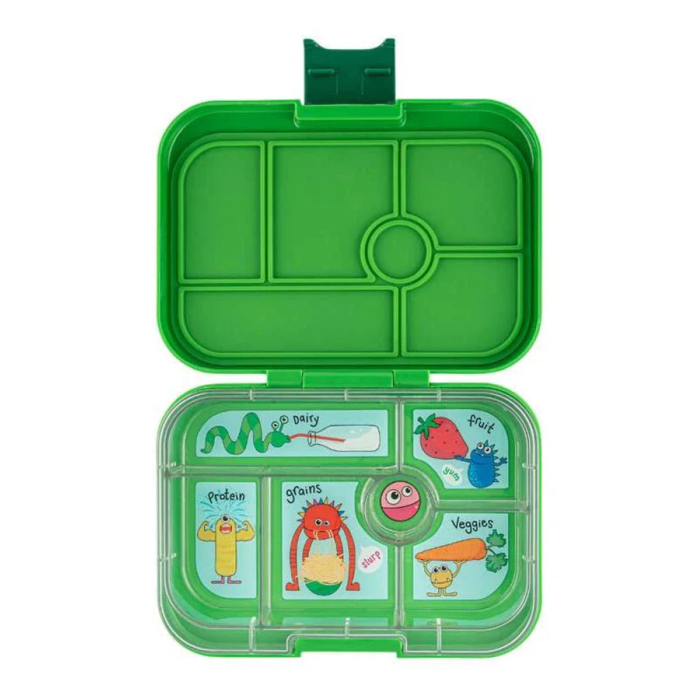 Yumbox Original Φαγητοδοχείο με 6 χωρίσματα (Jurassic Green - Funny Monsters)