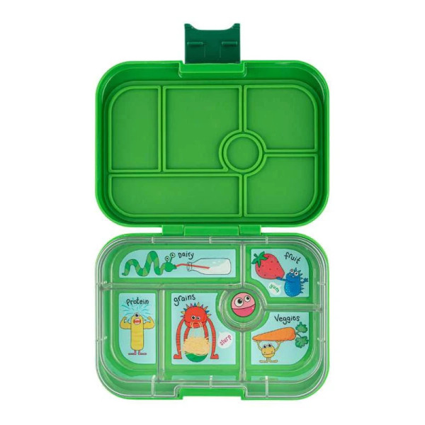 Yumbox Original Φαγητοδοχείο με 6 χωρίσματα (Jurassic Green - Funny Monsters)