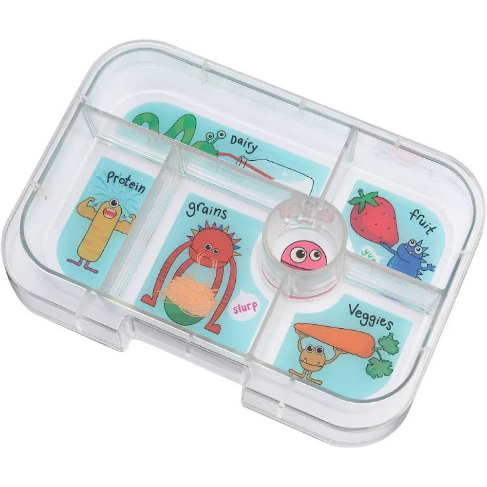 Yumbox Original Φαγητοδοχείο με 6 χωρίσματα (Jurassic Green - Funny Monsters)
