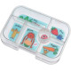 Yumbox Original Φαγητοδοχείο με 6 χωρίσματα (Jurassic Green - Funny Monsters)